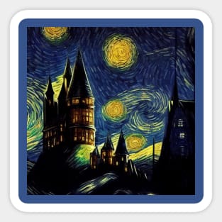 Starry Night Wizarding School Van Gogh Sticker